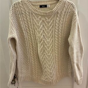 BDG Cream Cable Knit Sweater